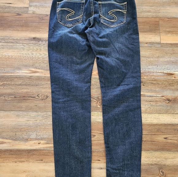 Silver Jeans Dark Blue Skinny Jeans - Picture 7 of 8